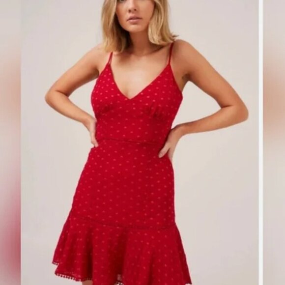 NWT Keepsake the Label Deep Love Dress in Red Crimson Size Large - Picture 1 of 4